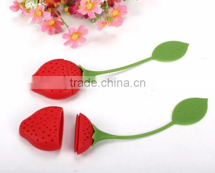 Reuseable Silicone Tea Bags strawberry orange Umbrella owl tea bags