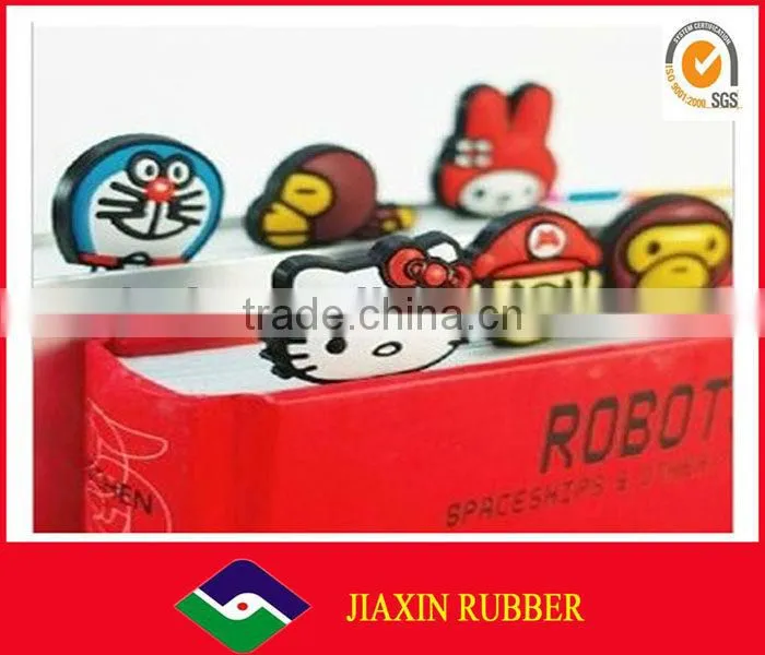 Colorful silicone/pvc bookmarks for christmas JX-10032