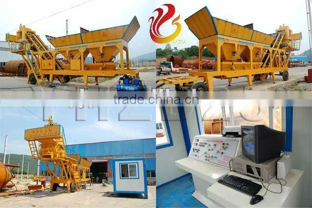 Easy Moving YHZS75 Mobile Concrete mixing plant