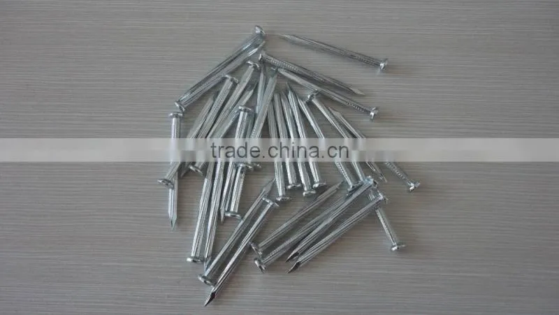 4 inch Galvanized steel nail grooved shank concrete nail from China facfory