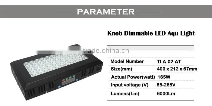 Professional Manufactur 165w auto led aquarium light for artificial plants