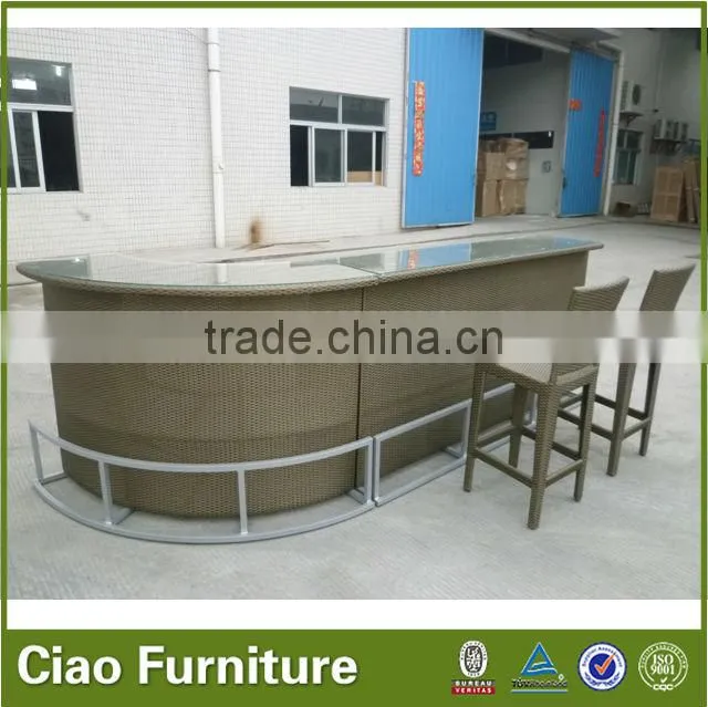 pe rattan bar table corner bar table