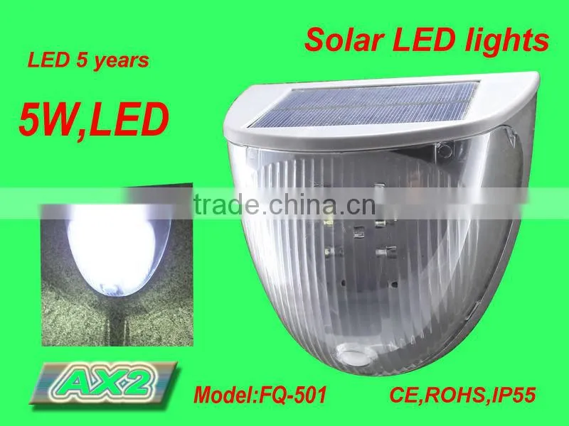 FQ-501 outdoor wall mounted led solar electronic sensor light solar garden induction lamp