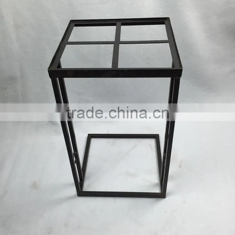 Dongguan furniture modern metal iron black end side table frame