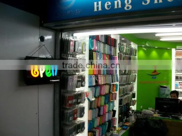 Modern design , flash led open sign . resin sign and remote control backlit led sign from china