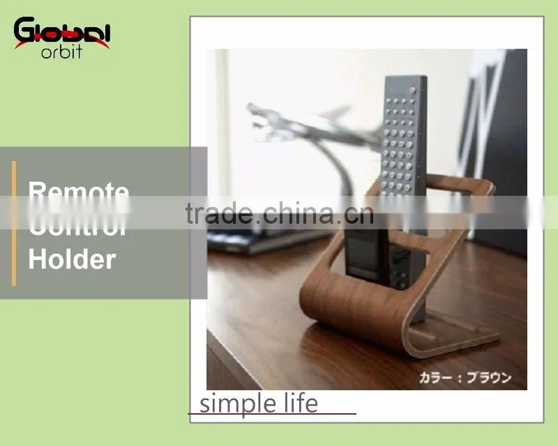 Wooden TV Remote Control Caddy Organizer Mobile Phone Stand TV Remote Control Holder