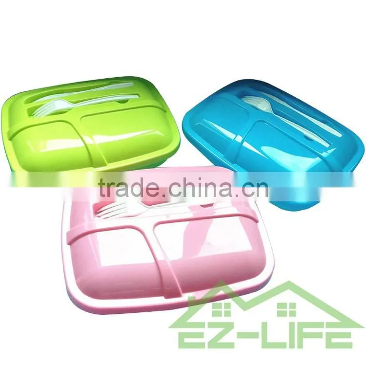 high quality meal prep premium bento lunch box containers- 3 compartment set with lids durable & reusable for kids and adulte