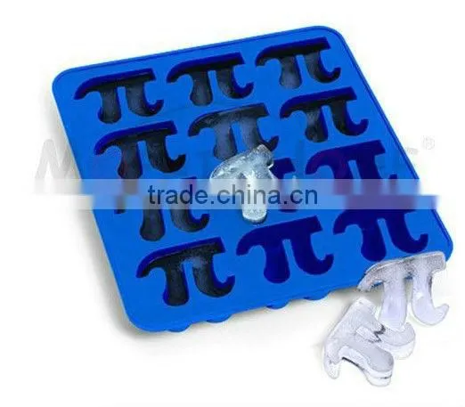 2013 factory promotional FDA letter shape silicone ice cube tray