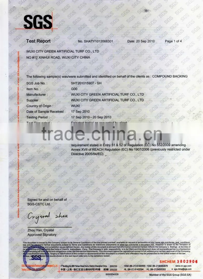 china manufacture USA plastic artificial grass