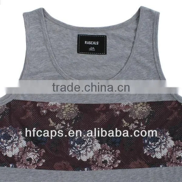 Gym Cotton Custom Printed Men Wholesale Tank Tops In Bulk