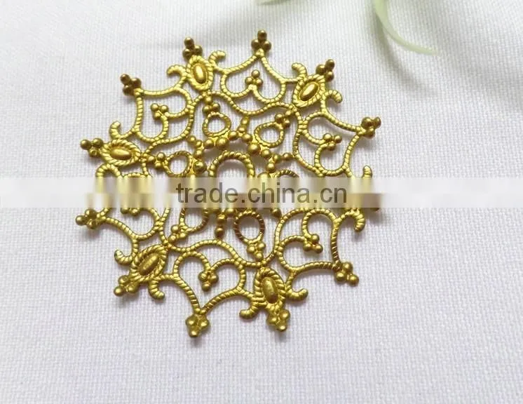 DIY hollow heart charm jewelry accessories brass heart charm shoe bag hair accessories