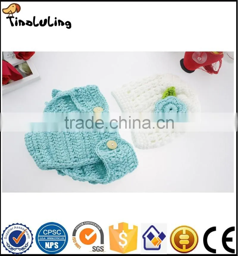 Knit crown Hat Photography Prop Crochet Infant Newborn Knitted kid children Girls Flower Hat baby