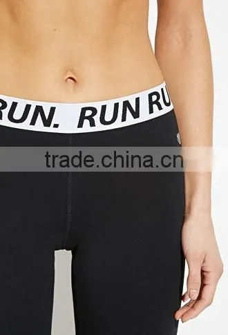 Girl's letter cotton elastic motion leggings
