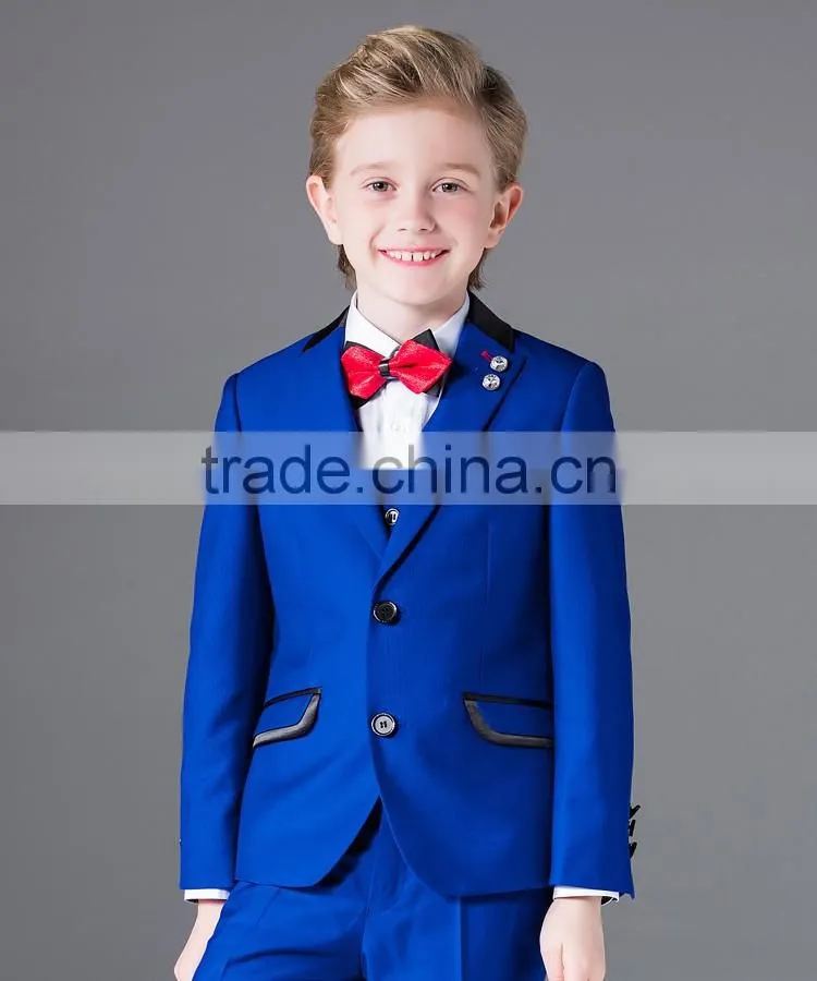ELPA NXB0075 Designer 3 piece fancy tailor made slimming black red boys suits