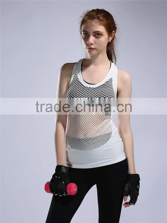 Hot Sale Custom Sport Crop Tops Training Singlet Lightweight Womens Gym Vest