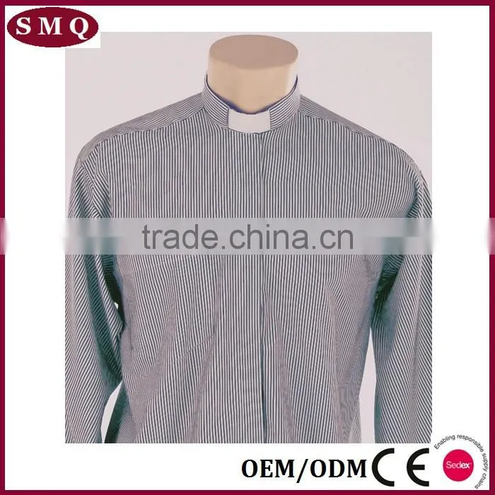 Wholesale hot sale cotton unisex plain clergy shirt