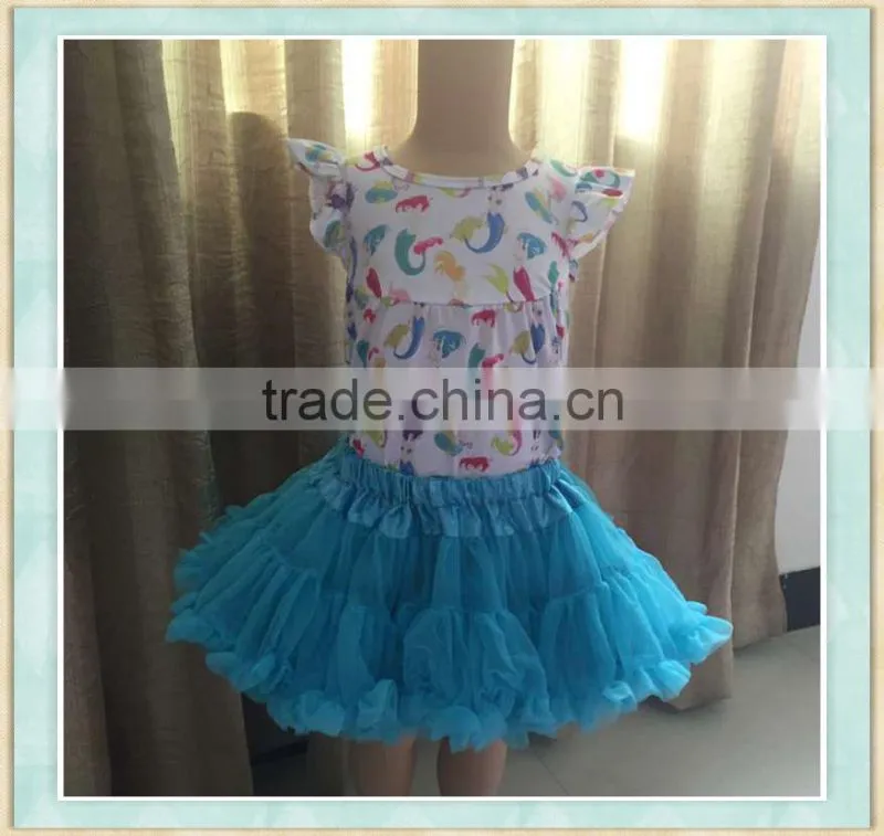 Stock Sell style girl wholesale Chiffon Fluffy Tutu Pettiskirt/kids mini dance tutu girls casual white skirt