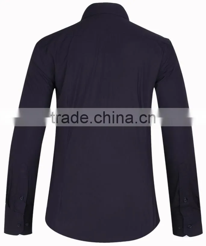 2017 new style solid color mens shirt long sleeve