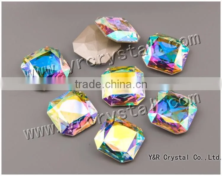 4675 Crystal Beads 23*23mm Square Crystal AB Color Jewelry ad Stone