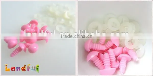Plastic Triangle Safety Nose in Pink for Stuffed Teddy Bear Crochet Doll