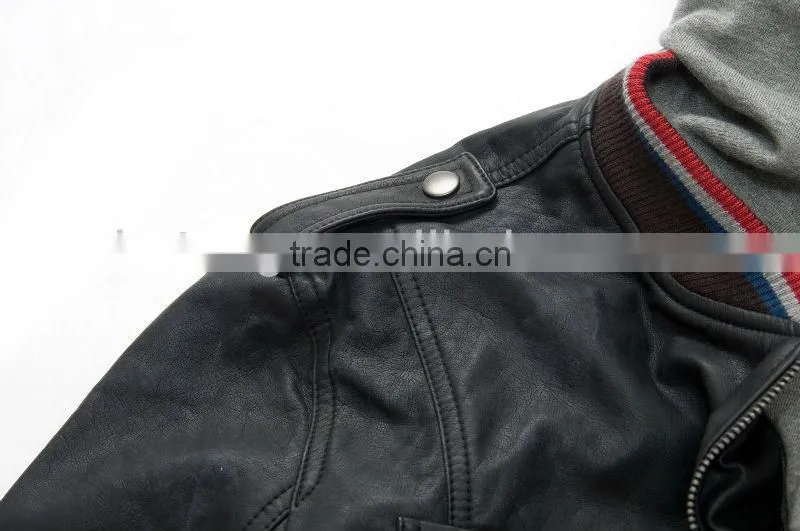 man fashion winter leather jacket coat