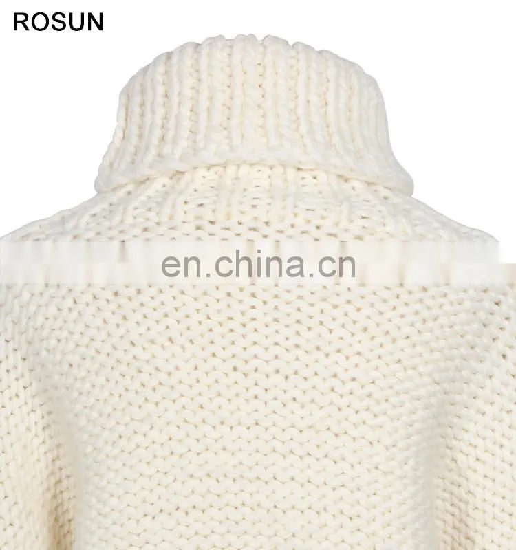 Factory Supplier Heavy Chunky Manhand Thick Warm 100% Wool Sweater