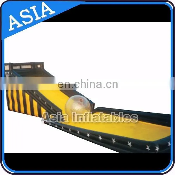 inflatable zorb ramp with zorb ball for sport game