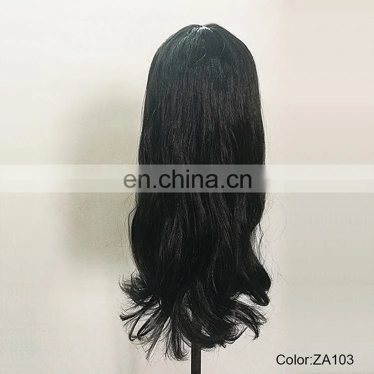 Synthetic long wigs with bangs for party P-W212
