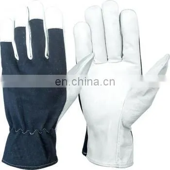2009 cow split leather gloves/cow crust leather/Yellow Cowhide suede Leather Gloves working gloves Ri-WG-61-Y