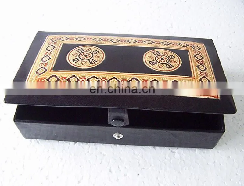 Leather cosmetic and jewelry box manufacturer, Original Goat leather jewellery and cosmetics box exporter