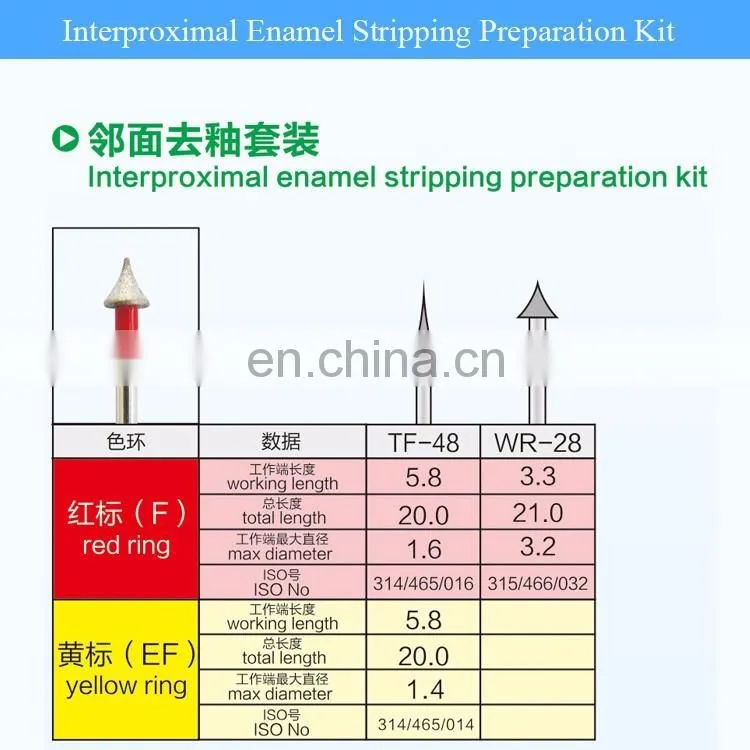 High quality Dental Diamond burs compatible with mani diamond bur