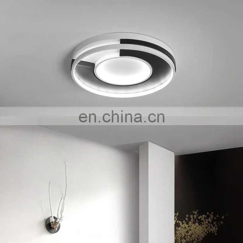 Black and white simple LED ceiling lighting