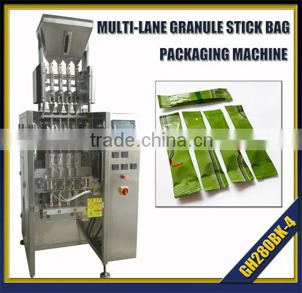 Multi-lane sugar stick packing machine