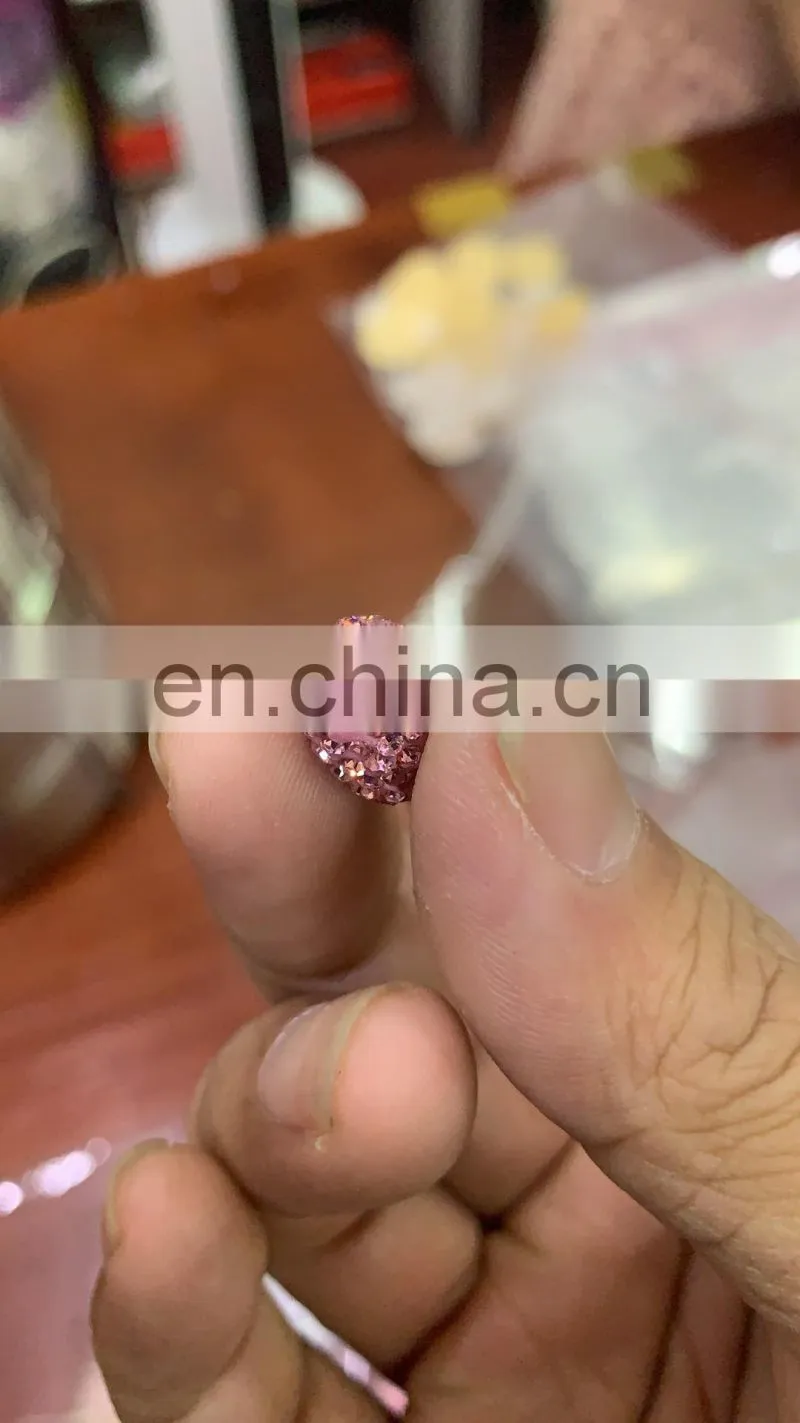 china natural stone crystal ab heart shape beads, white crystal AB for jewelry