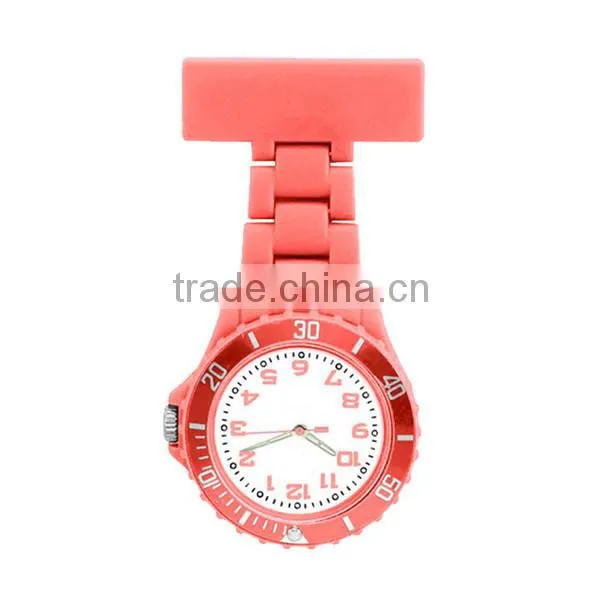 2015 hot sale many colors plastic nurse watch for wholesale