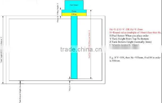 F300 fuel water tank level monitoring sensor capacitive water level sensor with 0-5v output high quality and resolution