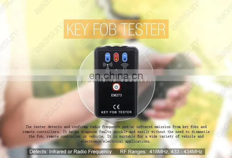 Remote Controller Tester Radio Frequency Keyfob Tester Handheld Portable Infrared Remote Test all-sun EM273