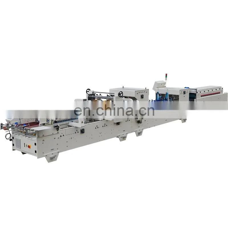 GDFG900 high speed carton paperboard silk stocking candy box folding gluing machine, Automatic Crash Lock Bottom Folder Gluer