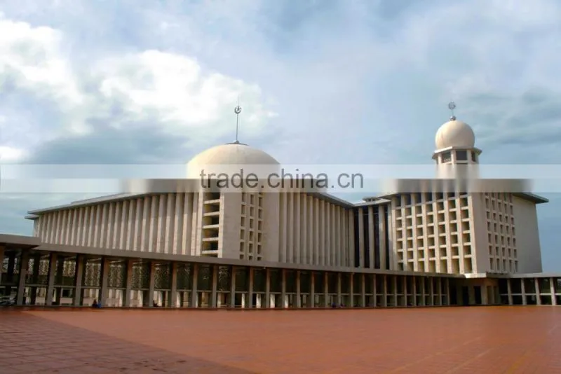 Arabian style prefab light steel truss mosque dome
