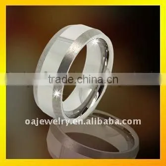 2013 new design shiny polish cobalt free mens tungsten ring