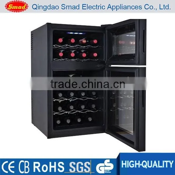 230L Double tempered anti-UV glass door Wine Refrigerators with Stainless Steel door frame wine cooler