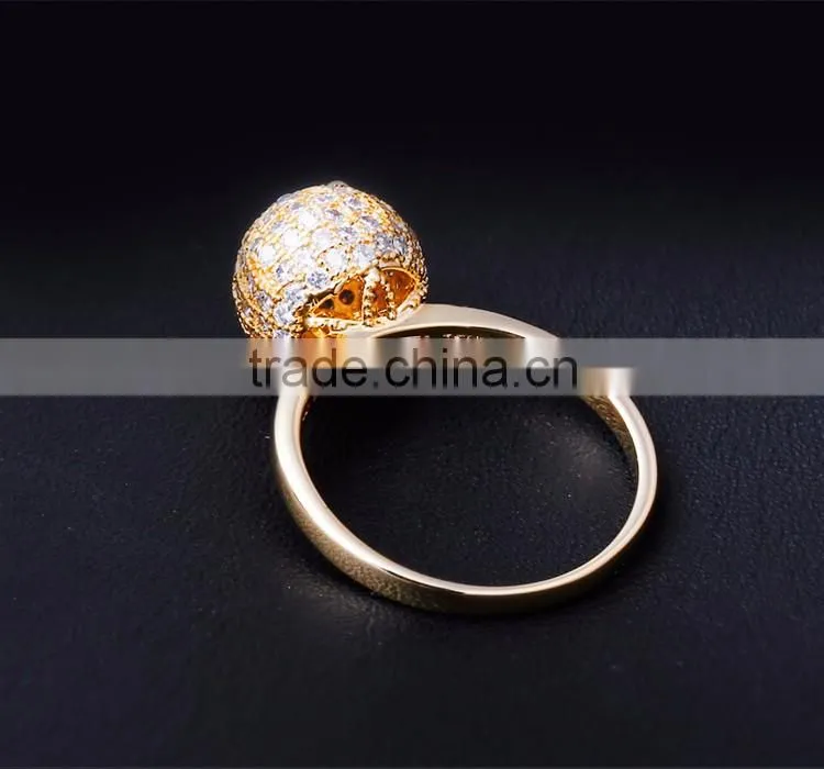 Tiny Ball Romantic Love Gift Pave Setting CZ Stones Top Quality Engagement Ring