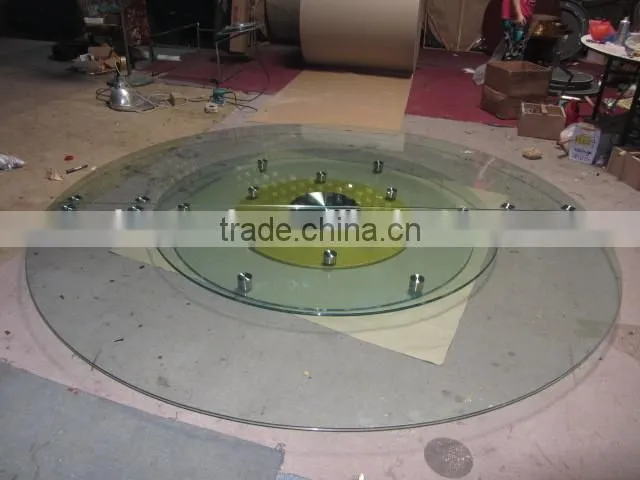 10mm clear blue black bronze tempered glass panel for dinning table/coffee table/lazy susan turntable