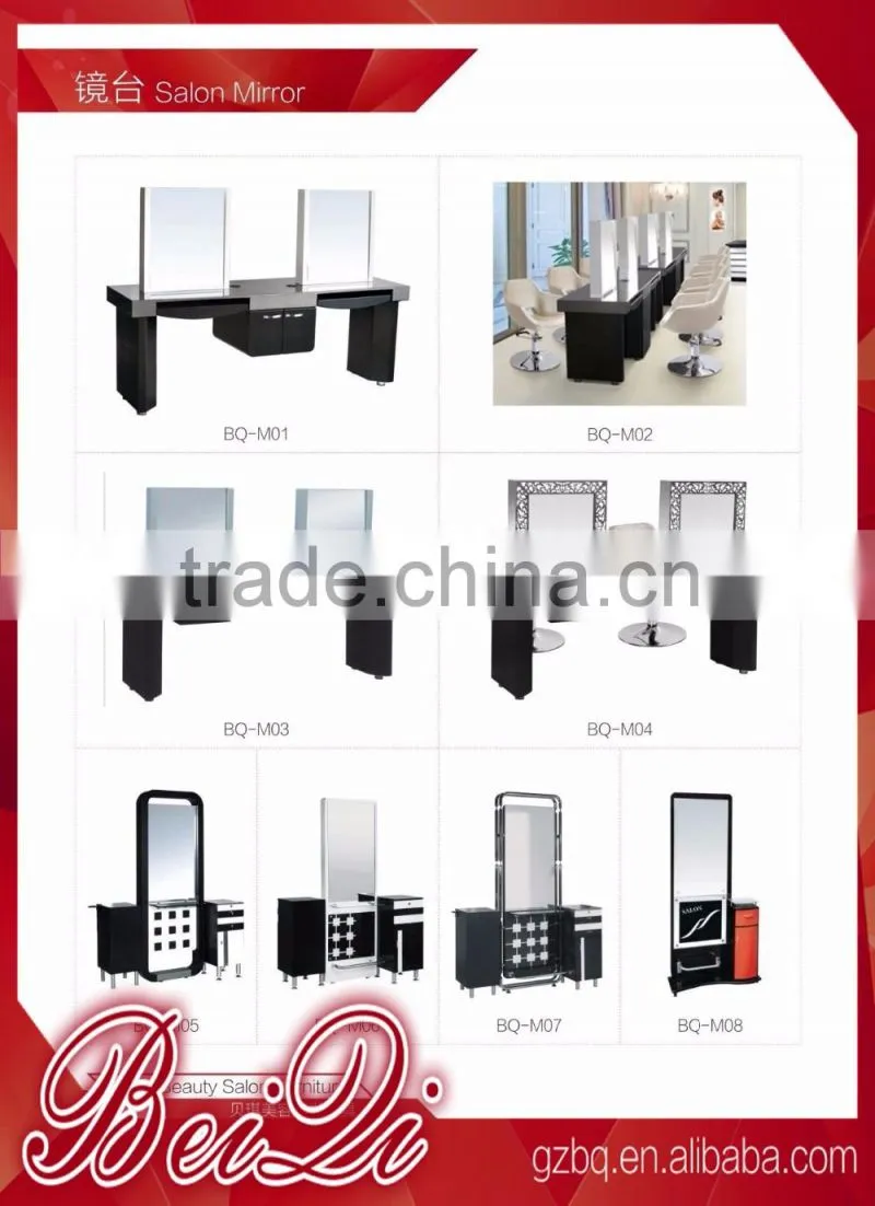 Beiqi High Quality Fashionable Hairdressing Barber Shop Salon Unit Mirror with Drawer Salon Makeup Furniture