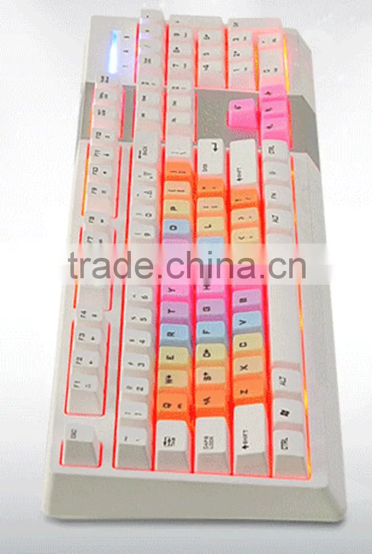 Wired Good Touch Feeling Low Voice Gaming Backlit Mechanical keyboard
