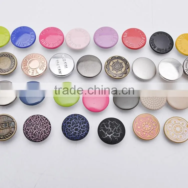 With Logo Paint Brass Spring Clip Two Parts Metal Wholesale Snap Buttons