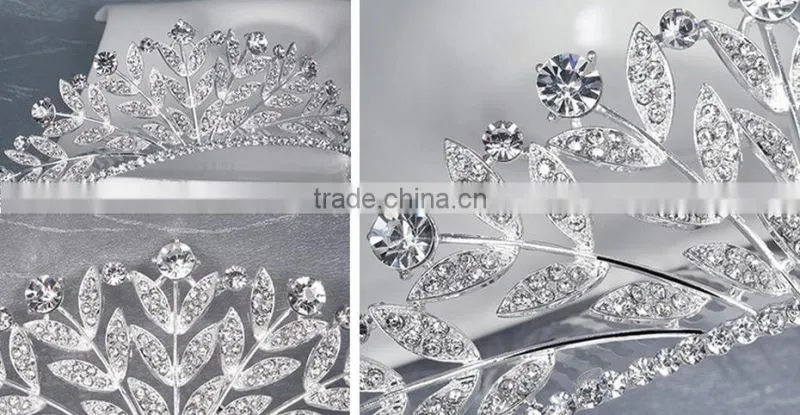 Leaf Crystal Rhinestone Wedding Hair Comb Wholesale Bridal Hair Accessories