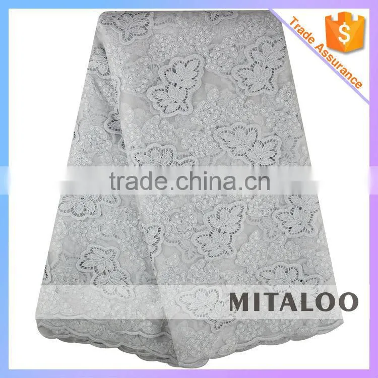 Mitaloo MOG0201 New Double Organza Lace Embroidered Fabric With Sequins