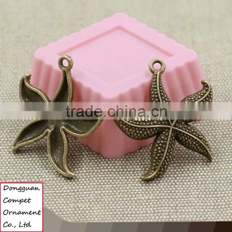 Factory direct sale starfish zinc alloy pendant