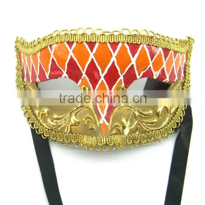 Custume Carnival Accessories HT-HF026 Plastic Half Face Party Eye Mask and Eye Mask satin